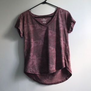 Pink/red camouflage shirt